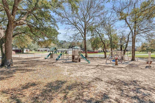 view of community jungle gym