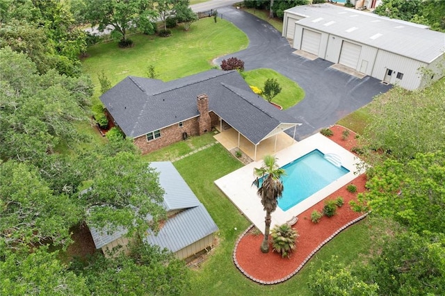 9100 Johnson Rd S, Mobile, AL 36695 - aerial view of property and surrounding area featuring a pool