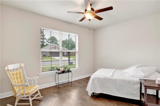 30768 Bauer Ave, Spanish Fort, AL 36527 - bedroom with dark wood-type flooring and a ceiling fan