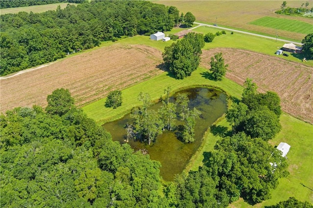 bird's eye view featuring a rural view