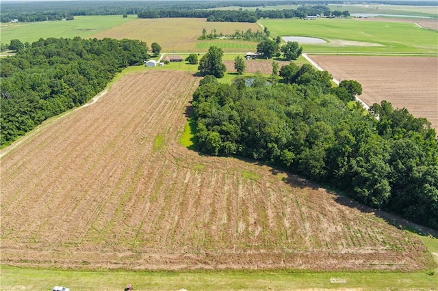 drone / aerial view with a rural view