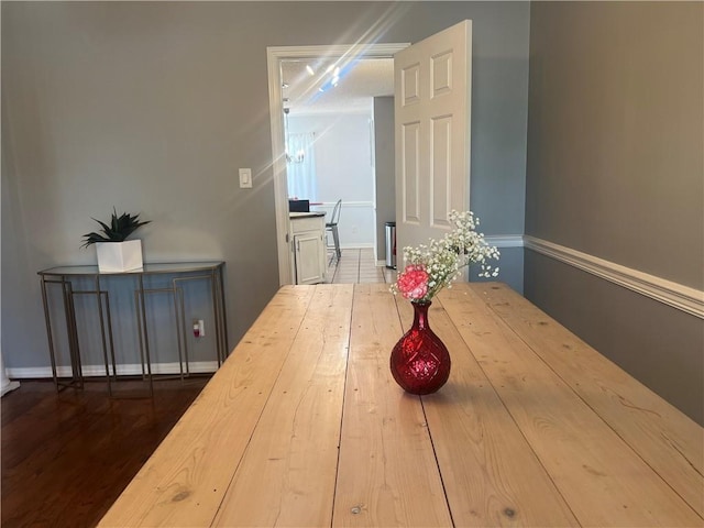 dining room featuring hardwood / wood-style flooring