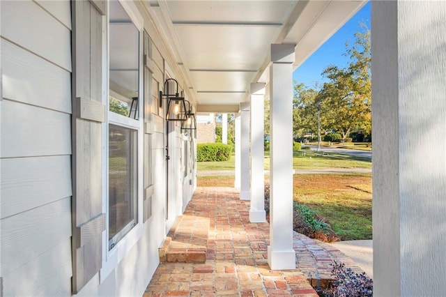 view of patio / terrace featuring covered porch