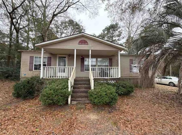 view of front of property with a porch