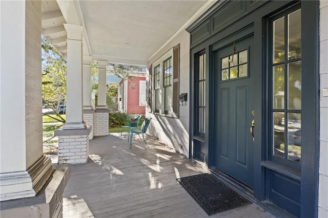 view of doorway to property