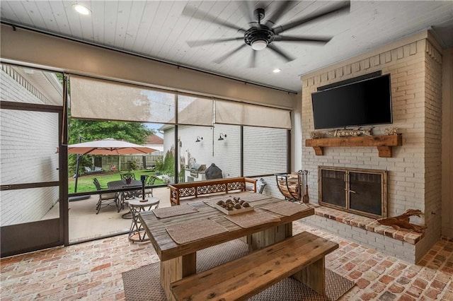 view of sunroom