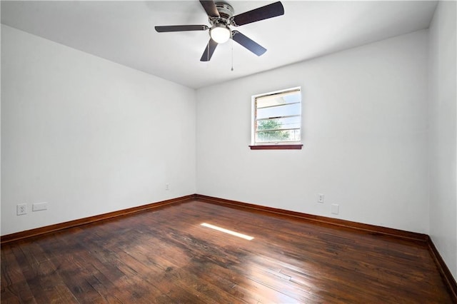 754 Pinemont Dr, Mobile, AL 36609 - empty room with hardwood / wood-style flooring, baseboards, and a ceiling fan