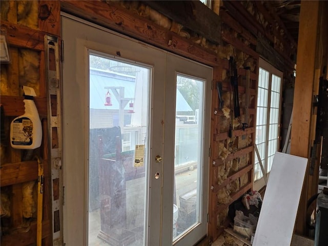 entryway with french doors