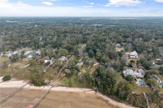 aerial view with a forest view