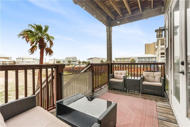 1449 Lagoon Dr W Unit B, Gulf Shores, AL 36542 - wooden deck with a residential view
