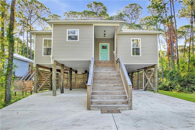 view of front of house with a carport