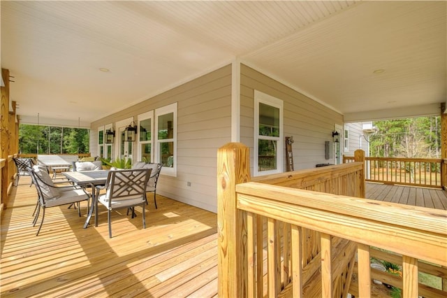 view of wooden terrace