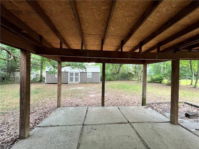 5855 Zeigler Blvd, Mobile, AL 36608 - view of patio with an outbuilding and a shed