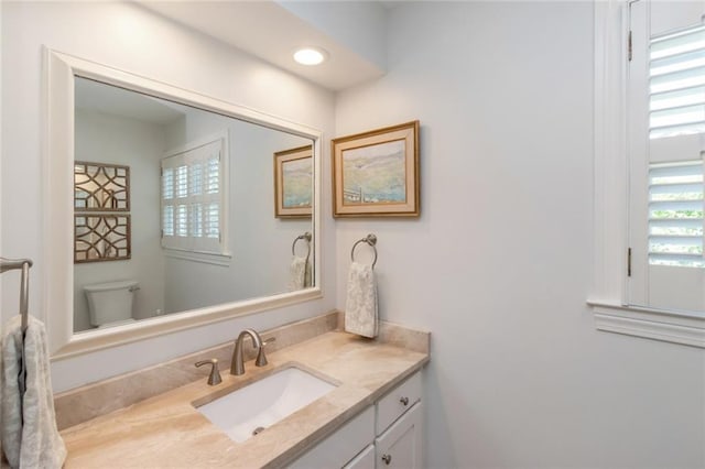 6000 Shenandoah Rd N, Mobile, AL 36608 - bathroom featuring plenty of natural light, vanity, and toilet