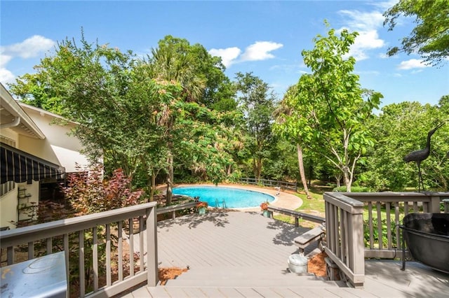 6000 Shenandoah Rd N, Mobile, AL 36608 - wooden terrace with view of scattered trees