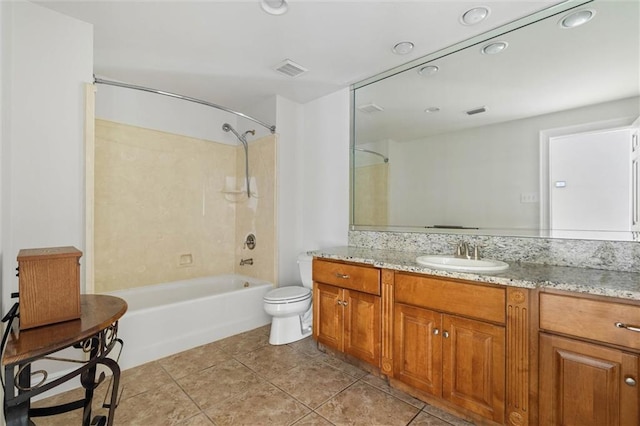 6060 Riverchase Dr S, Mobile, AL 36619 - full bath with vanity, bathtub / shower combination, and tile patterned flooring