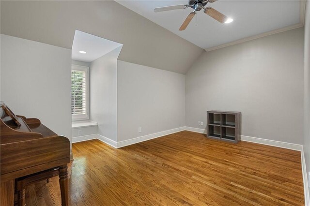 6060 Riverchase Dr S, Mobile, AL 36619 - bonus room with ceiling fan, lofted ceiling, and wood finished floors