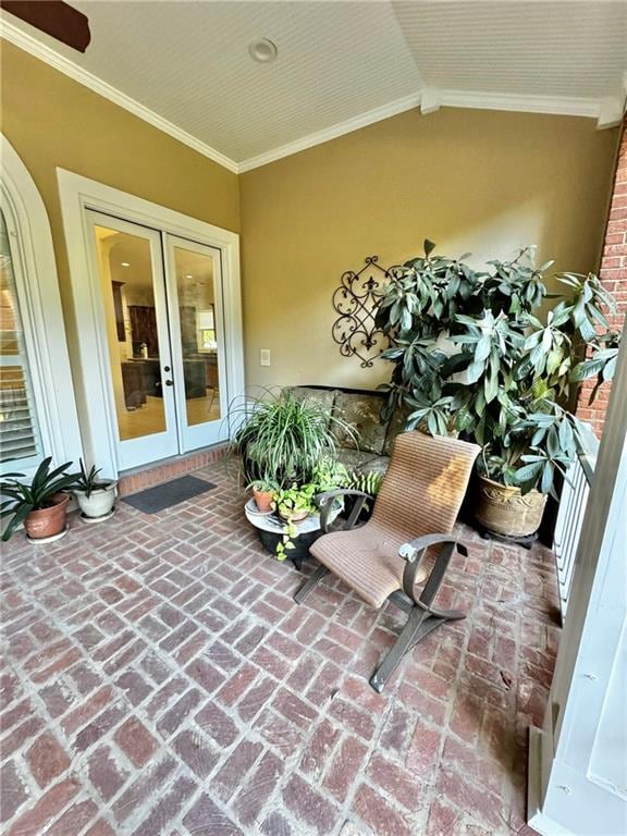 view of patio with french doors