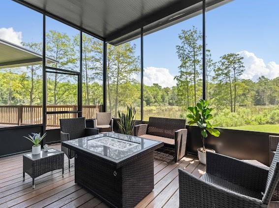 view of sunroom / solarium