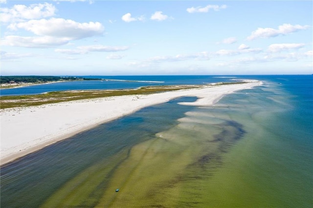 property view of water featuring a view of the beach