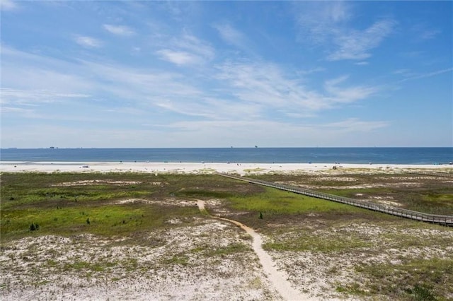 property view of water with a view of the beach