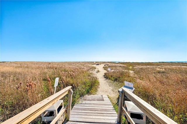 dock area featuring a rural view