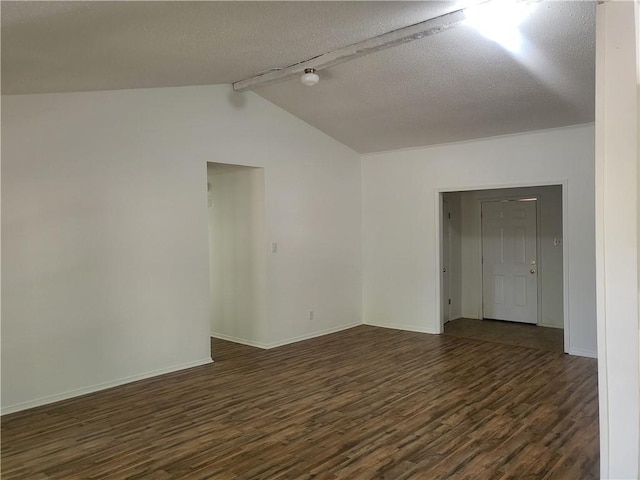 6290 Quail Ct, Theodore, AL 36582 - empty room featuring dark wood finished floors, baseboards, and a textured ceiling