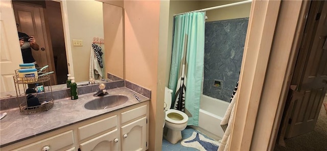 6325 Shadowlake Ct, Mobile, AL 36693 - bathroom with vanity and shower / bath combo with shower curtain