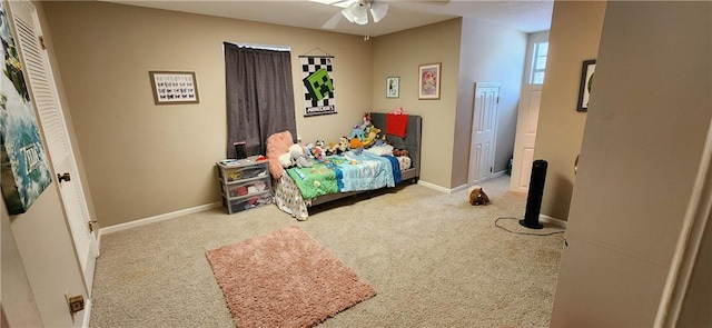 6325 Shadowlake Ct, Mobile, AL 36693 - bedroom with carpet floors and a ceiling fan