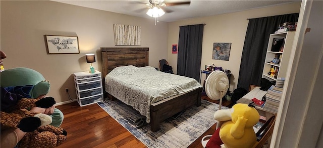 6325 Shadowlake Ct, Mobile, AL 36693 - bedroom featuring wood finished floors and ceiling fan