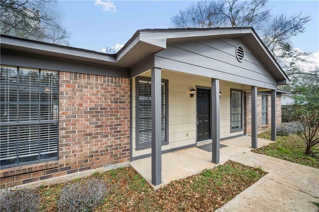 exterior space with covered porch