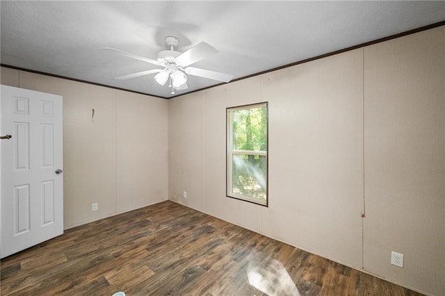 6550 Oak Grove Rd, Eight Mile, AL 36613 - unfurnished room with ceiling fan, wood finished floors, and crown molding
