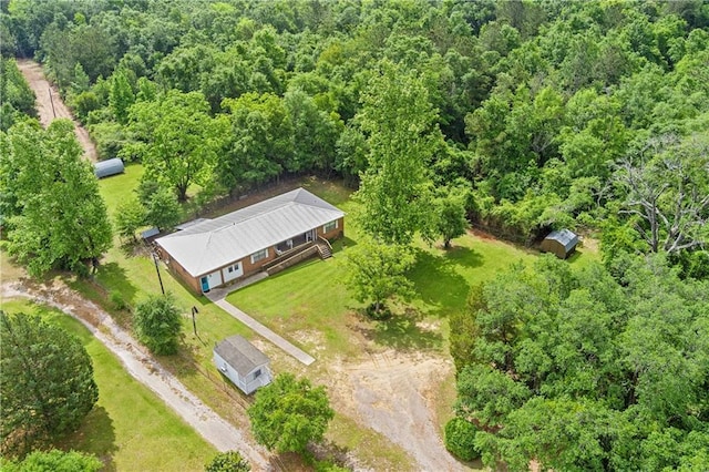 17714 Horseneck Rd, Bay Minette, AL 36507 - aerial view featuring a wooded view