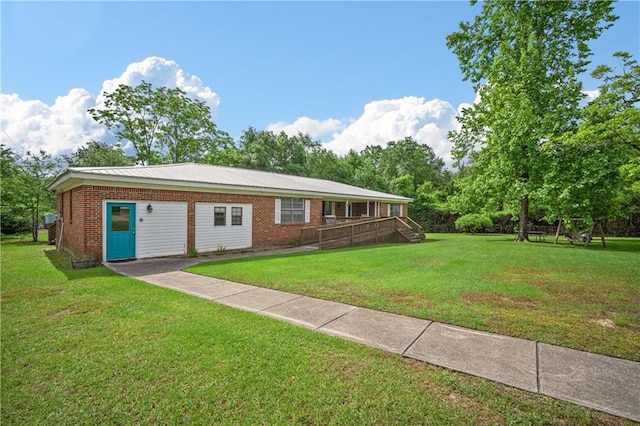 17714 Horseneck Rd, Bay Minette, AL 36507 - view of front of home featuring brick siding and a front lawn