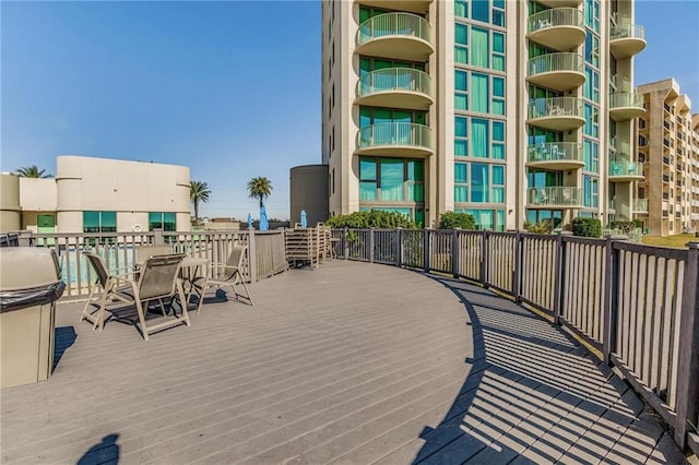 view of wooden deck