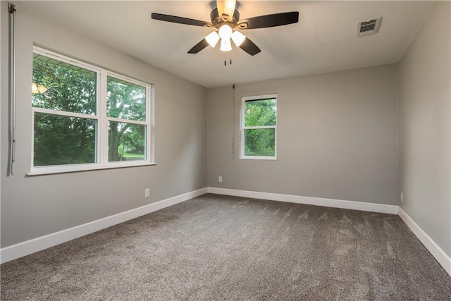 11375 Wacker Dr, Theodore, AL 36582 - carpeted empty room with baseboards and ceiling fan