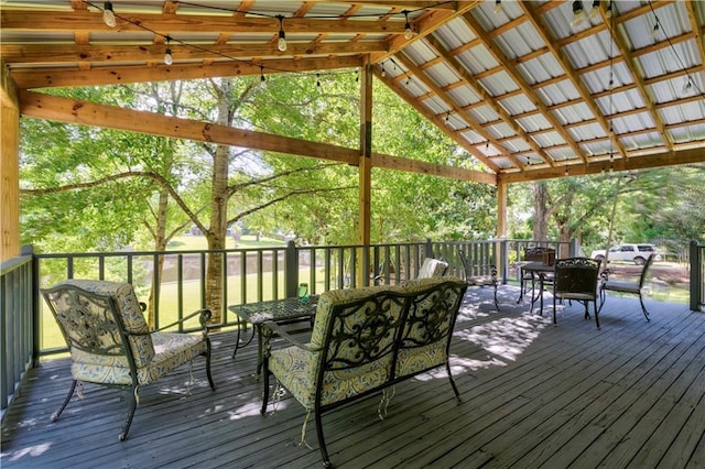 11375 Wacker Dr, Theodore, AL 36582 - wooden terrace with outdoor dining space