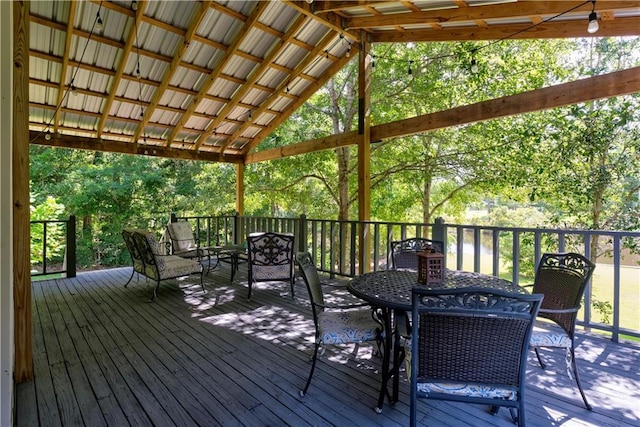 11375 Wacker Dr, Theodore, AL 36582 - wooden terrace with outdoor dining space