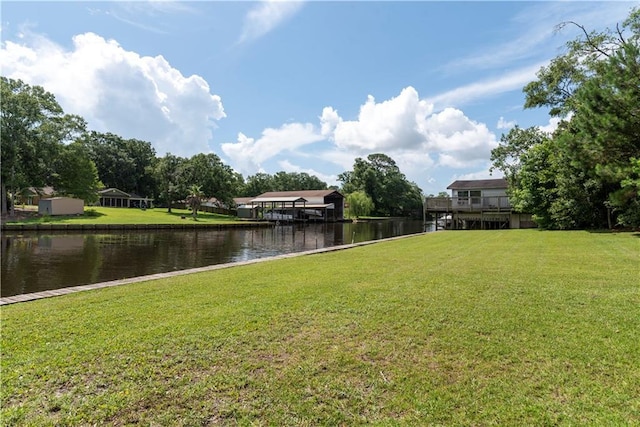 11375 Wacker Dr, Theodore, AL 36582 - view of grassy yard with a water view