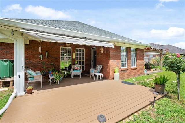 7115 Haleys Way, Theodore, AL 36582 - wooden terrace with a pergola