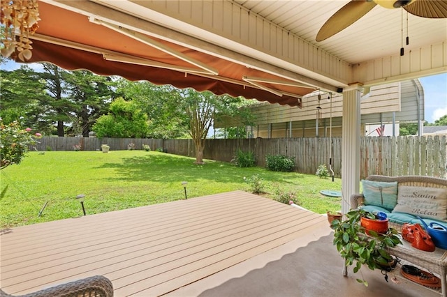 7115 Haleys Way, Theodore, AL 36582 - deck with a ceiling fan