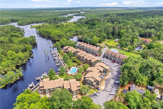 311 Magnolia Ave Unit 54, Satsuma, AL 36572 - aerial view of a forest and a large body of water