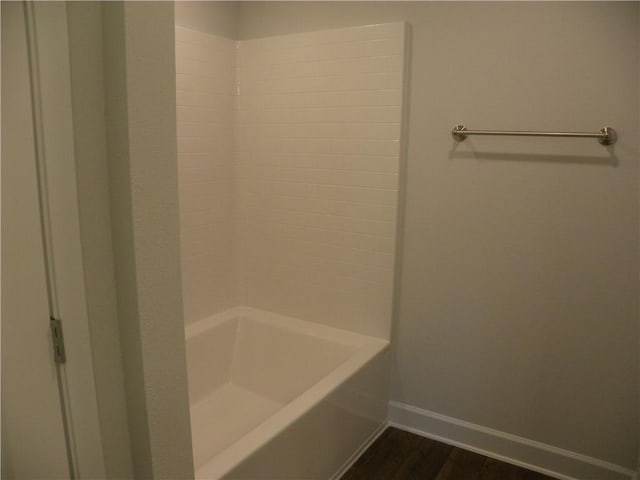 bathroom featuring wood-type flooring