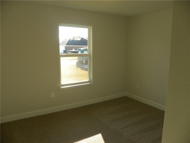 view of carpeted spare room