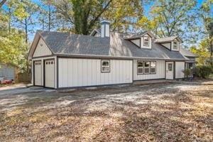 exterior space featuring a garage