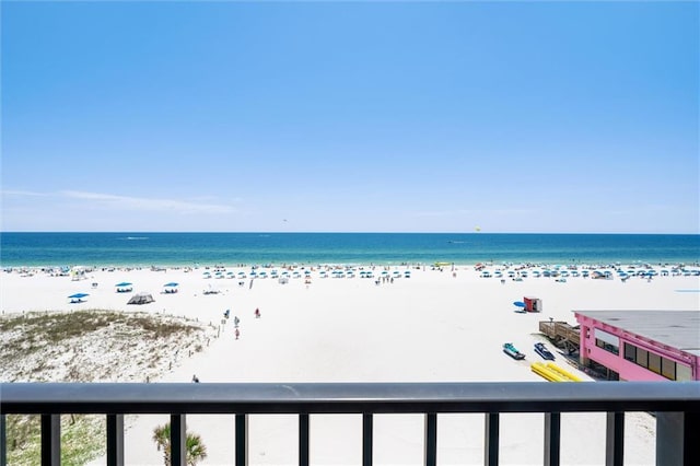 property view of water with a view of the beach