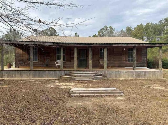 view of front of home featuring covered porch