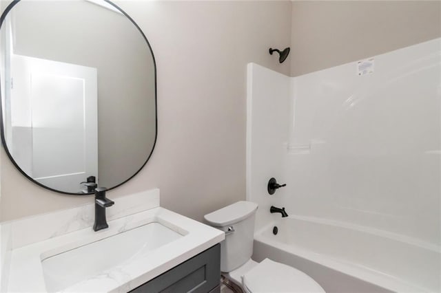 284 Magnolia Dr, Mobile, AL 36617 - bathroom featuring toilet, vanity, and  shower combination