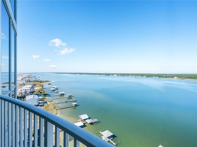 view of property view of water