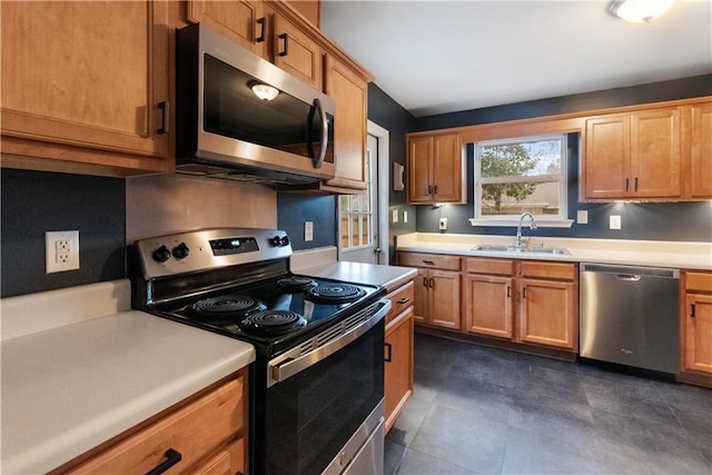 kitchen with sink and stainless steel appliances